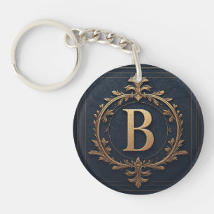 ⚜️ Letter B Initial Gift For Men 🔑 Key Ring