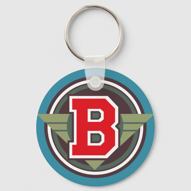 Letter "B" Initial Key Ring (Front)