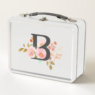Letter B Metal Lunch Box