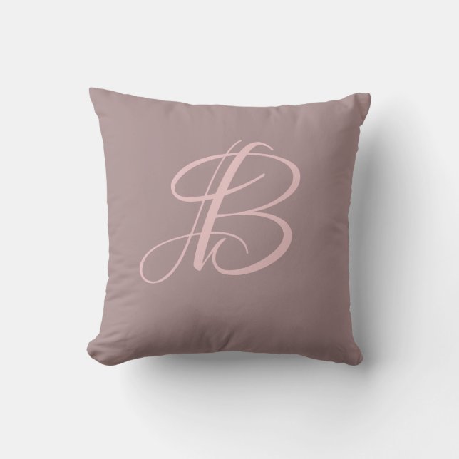 Letter B Monogram Initial Custom Cushion (Front)