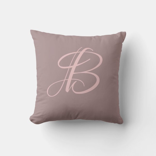 Letter B Monogram Initial Custom Cushion (Front)