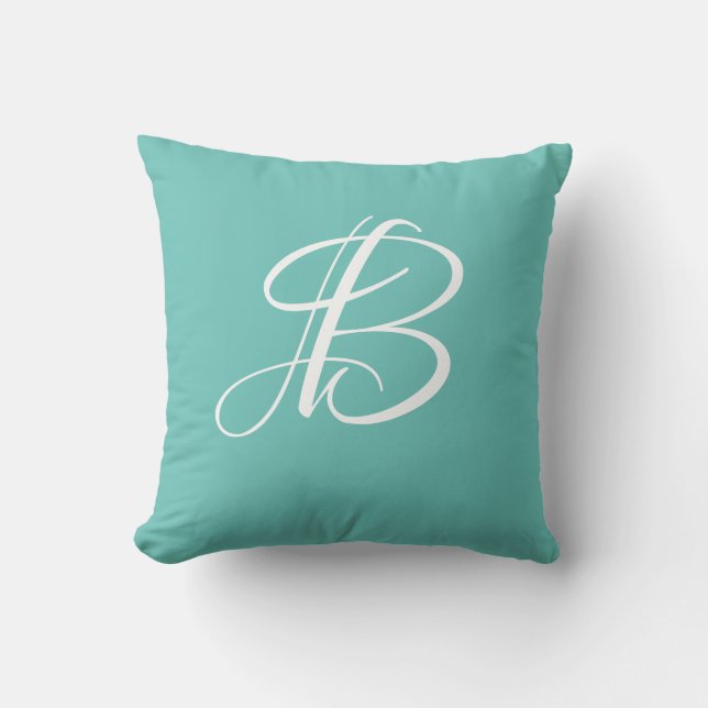 Letter B Monogram Initial Custom Cushion (Front)