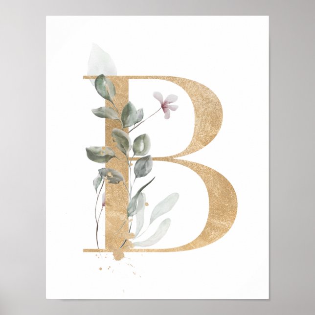 Letter B Monogram Poster (Front)