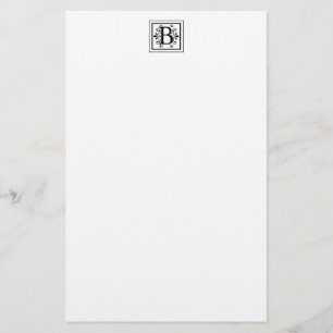 Letter B Monogram Stationery