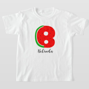 Letter B Name T-shirt, Alphabet Watermelon T-Shirt