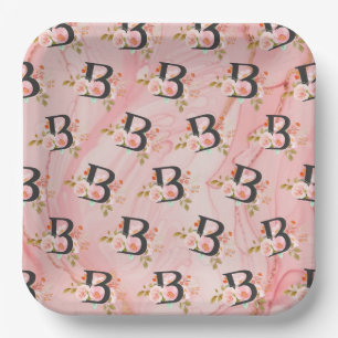 Letter B Paper Plate