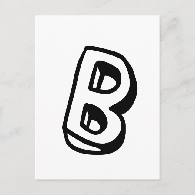 Letter B Postcard (Front)