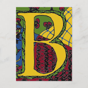 Letter B Postcard