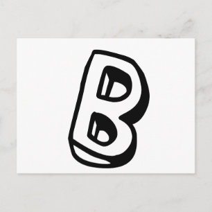 Letter B Postcard