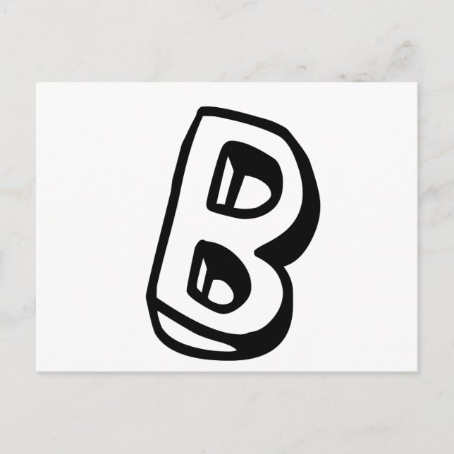 Letter B Postcard (Front)