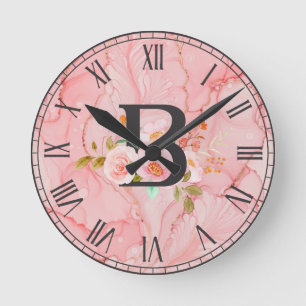 Letter B Round Clock