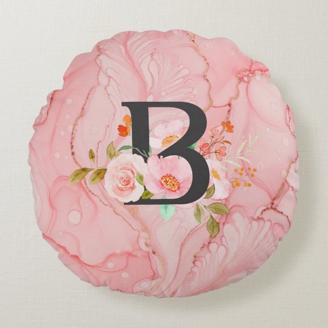 Letter B Round Cushion (Front)