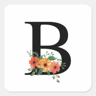 Letter B Square Sticker
