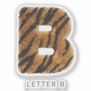 Letter B tiger fur