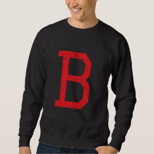 Letter B Uppercase Alphabet Initial Classic School Sweatshirt