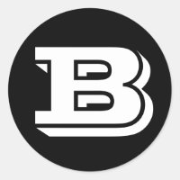 Letter B Vineta Alphabet by Janz Black