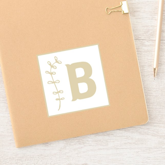 Letter B White + Neutral ABC Alphabet Baby Blocks (Notebook)