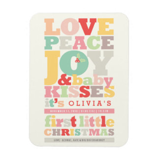 Letter Blocks Baby First Christmas Holiday Magnet