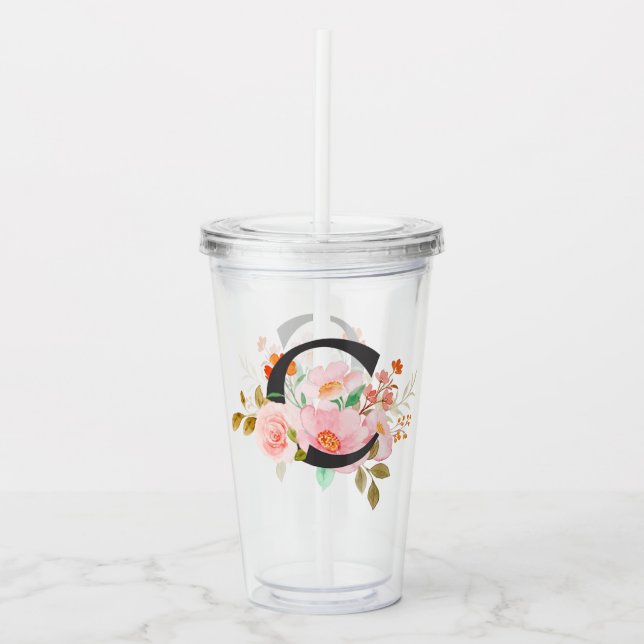 Letter C Acrylic Tumbler (Front)