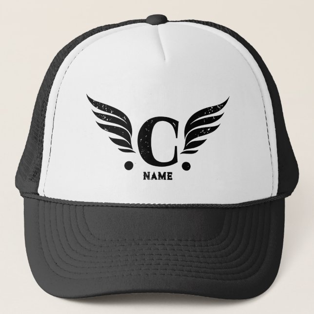 Letter C, Alphabet C, Letter C gift Trucker Hat (Front)