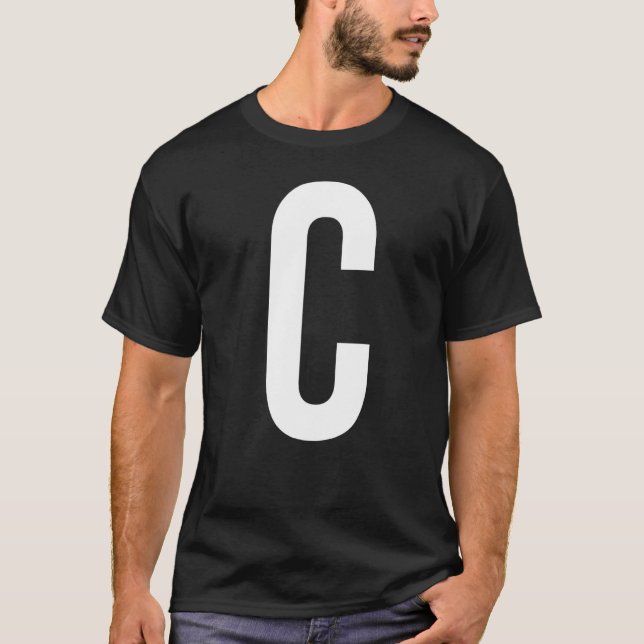 LETTER C ALPHABET MONOGRAM INITIAL T-Shirt (Front)