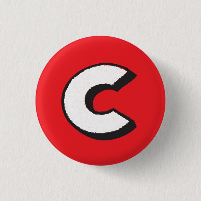 Letter C badge alphabet pin (Front)