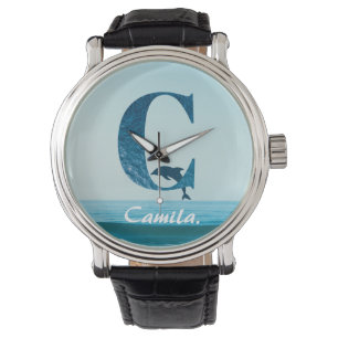 Letter C Blue Ocean  Watch
