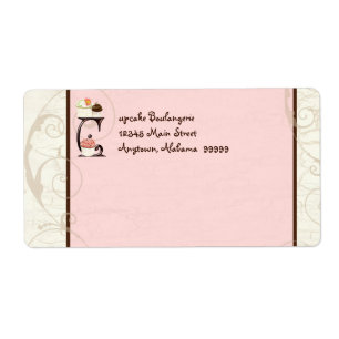 Letter C  Cupcake Business Address Mailing Labels