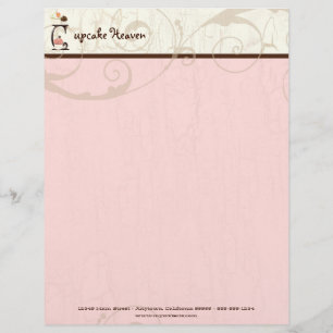 Letter C Cupcake Business Letterhead