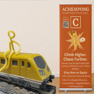 Letter C: Curiosity in Transit: ACHEMPONG Vertical Retractable Banner