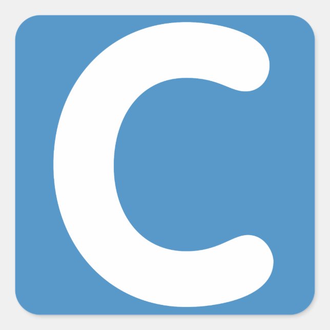 Letter C emoji Twitter Square Sticker (Front)