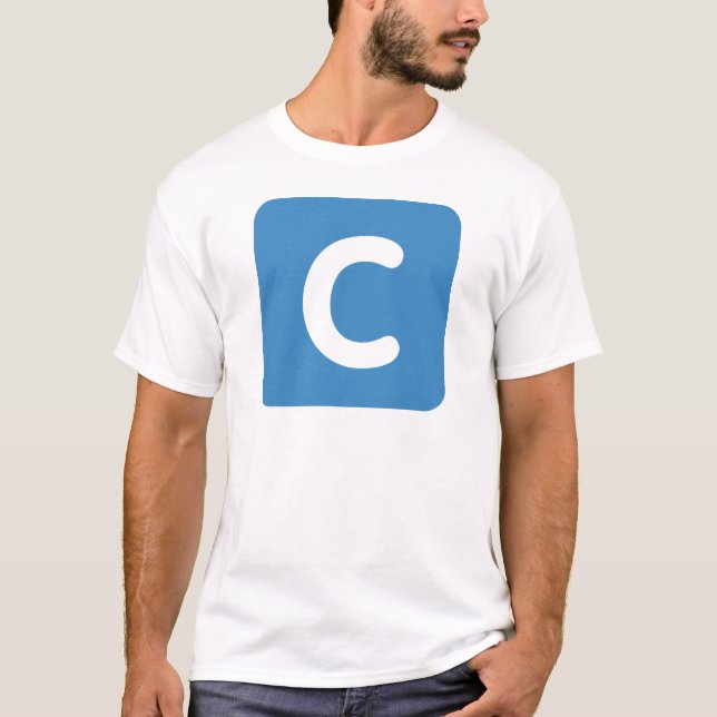 Letter C emoji Twitter T-Shirt (Front)