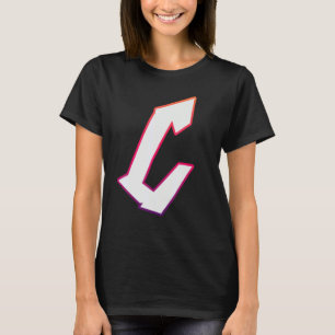 Letter C Graffiti Street Letter C Typography Alpha T-Shirt