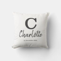 Letter C initial personalised name and date