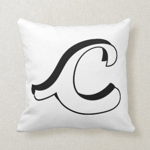 Letter C Initial Pillow