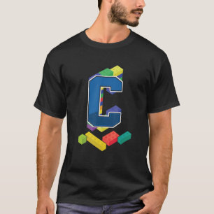 Letter C Master Builder Alphabet Last Name Buildin T-Shirt