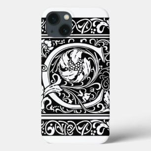Letter C Mediaeval Monogram Art Nouveau iPhone 13 Case