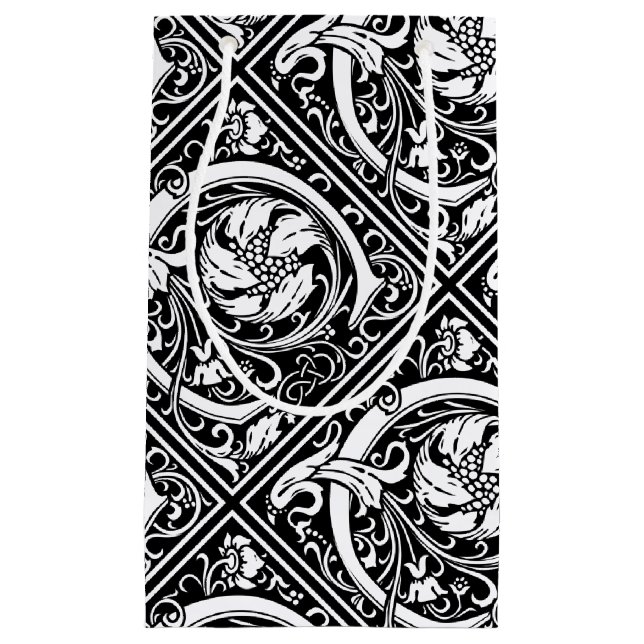 Letter C Mediaeval Monogram Art Nouveau Small Gift Bag (Front)