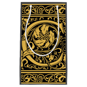 Letter C Mediaeval Monogram Art Nouveau Small Gift Bag