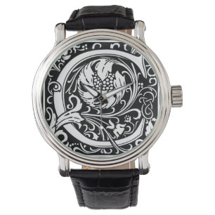 Letter C Mediaeval Monogram Art Nouveau Watch