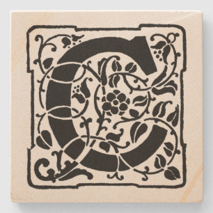 Letter 'C' Momogram Stone Coaster