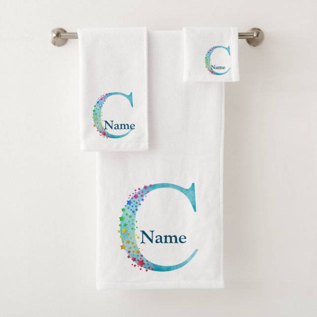 Letter C Monogram Initial Bath Gift Set (Insitu)