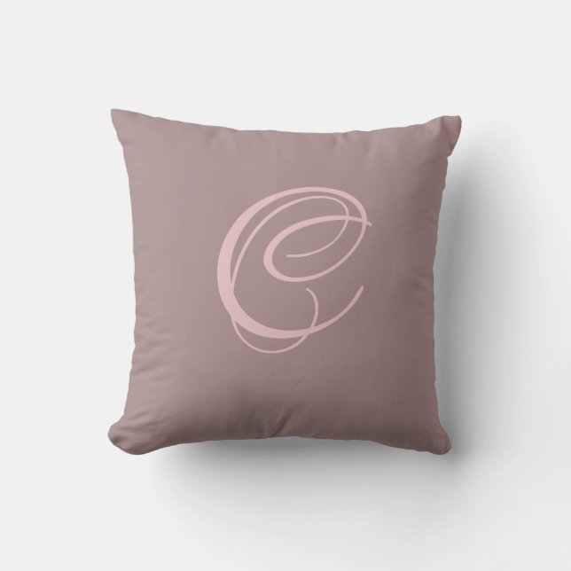 Letter C Monogram Initial Custom Cushion (Front)