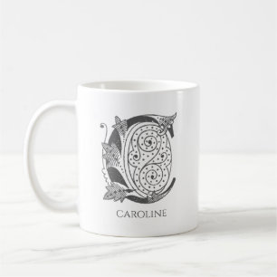 Letter C Monogram Modern Name Coffee Mug