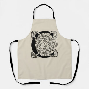 Letter C Monogram Vintage Celtic Knot Print Apron