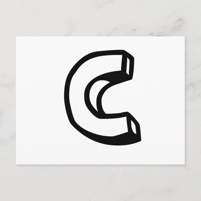 Letter C Postcard (Front)