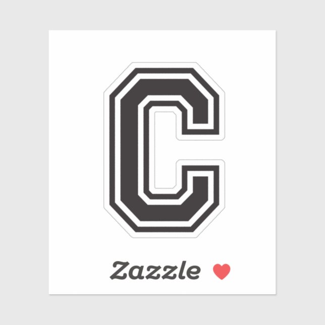 Letter C sporty college font alphabet (Sheet)
