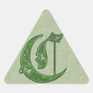 Letter C Triangle Sticker