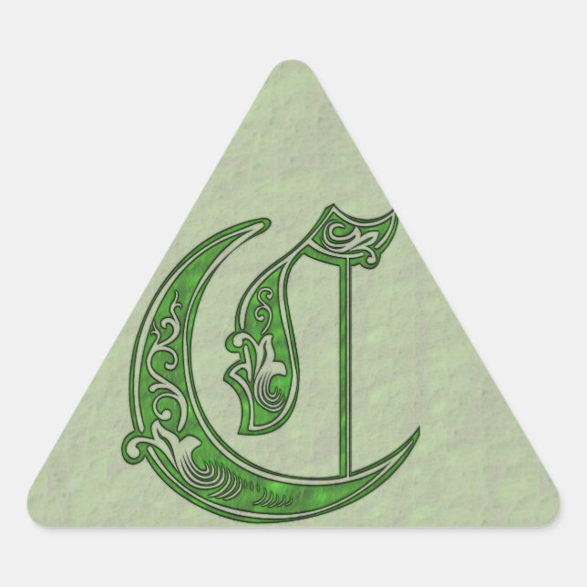 Letter C Triangle Sticker (Front)