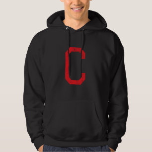 Letter C Uppercase Alphabet Initial Classic School Hoodie